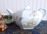 Teapot Fruit Garden Villeroy And Boch Large Bavarian Porcelain 1980s Heinrich