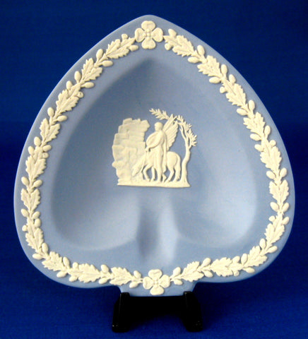 Wedgwood Blue Jasperware Dish Bellerophon Pegasus Compotier Mint Dish 1980s