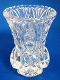 Lead Crystal Vase Yugoslavia Original Foil Sticker 1980s Lead Crystal Faceted Crystal