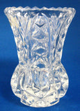 Lead Crystal Vase Yugoslavia Original Foil Sticker 1980s Lead Crystal Faceted Crystal