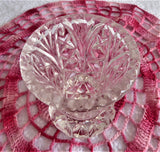 Lead Crystal Vase Yugoslavia Original Foil Sticker 1980s Lead Crystal Faceted Crystal