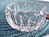 Crystal Open Salt Master Prism Notched Faceted Germany 1960-1980s