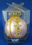 Boxed Pink Mouth Blown Glass Christmas Tree Ornament W Germany Inge Glas