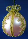 Boxed Pink Mouth Blown Glass Christmas Tree Ornament W Germany Inge Glas