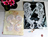 Unopened 1980s Lace Applique Pairs Lace Inset White Pearls Lace Collar Crafts