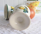 Pair Villeroy and Boch Egg Cups Jamaica Pattern Single Pedestal Eggcups 1980s