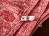 Pair red Fruit Jacquard Weave Dish Towels 1980s Tea Towels Paisleys Cotton