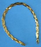 Italian Bracelet Sterling Silver Gold Vermeil Braided Chain 1980s Italy Fashion