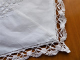 Embroidered Heart Shape Pillow Sham 1980s Lily Of The Valley Cutwork Bobbin Lace