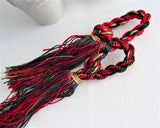 Pair Tassels Christmas Colors 1980s Red Gold Green Holiday Ornaments Napkin Rings
