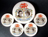 Royal Wedding Princess Diana Charles Tea Tile And Coasters 1981 Photos Boxed Set