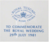 Prince Charles And Diana Wedding Plate Royal Tuscan 1981 Charger Boxed