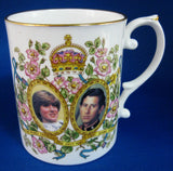 Mug Royal Wedding Charles Diana English Bone China Pretty 1981 Caverswall