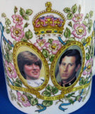 Mug Royal Wedding Charles Diana English Bone China Pretty 1981 Caverswall