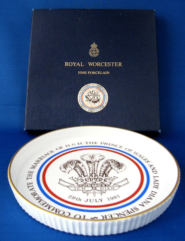 Charles And Diana Royal Wedding 1981 Shortbread Dish MIB Royal Worcester Tart Pan