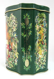 Tea Tin Christmas 1981 Green Gold Daher For Avon Tea Caddy Canister