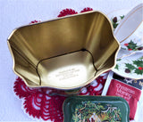 Tea Tin Christmas 1981 Green Gold Daher For Avon Tea Caddy Canister