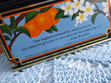Mandarin Orange Spice Tea Tin 1982 Celestial Seasonings Tea Storage Asian Oranges Geisha