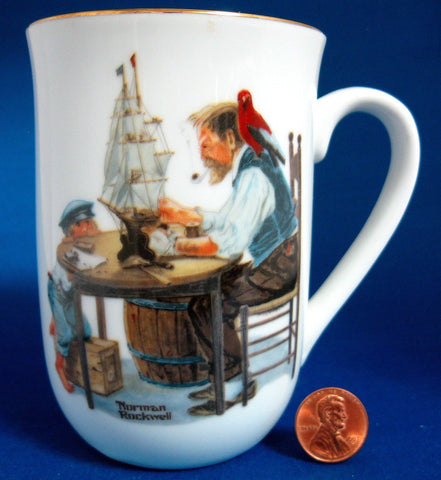 Mug Norman Rockwell Museum The Good Boy With Grandfather Shipbuilding 1982