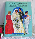 Paper Dolls Book Prince Charles Princess Diana 1985 Engagement Wedding William Harry