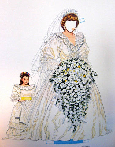diana princess of wales paper doll the charity auction dresses RARE Vintage 1997 Tom Tierney 'Diana Princess of Wales' Paper Doll Book -The Charity Auction Dresses
