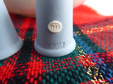 Christmas 1986 Wedgwood Jasperware Thimbles Set Of 3 Sewing Thimble Blue White
