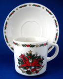 Christmas Cup And Saucer Rocking Horse Tree Toys 1980s Holiday