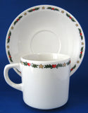 Christmas Cup And Saucer Rocking Horse Tree Toys 1980s Holiday