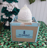 Green Lladro Christmas 1988 Bell Santa Sleigh Reindeer Christmas Ornament Holiday Decor
