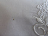 Napkins 18 White On White Embroidered Dinner Napkins 1980s Floral Tea Party