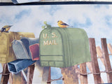 Wallpaper Border Birds Mailboxes Country 21 Feet X 9 Inches 1990s Unused Roll