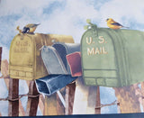 Wallpaper Border Birds Mailboxes Country 21 Feet X 9 Inches 1990s Unused Roll