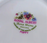 August Pink Poppy Cup And Saucer Royal Albert Flower Of The Month 1970s
