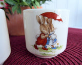 Bunnykins Eggcups Pair Bunny Family Royal Doulton England Character Collectibles 1990s