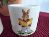 Bunnykins Eggcups Pair Bunny Family Royal Doulton England Character Collectibles 1990s