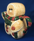 Teapot Christmas Gingerbread Boy Large Hand Painted Holiday Ceramic
