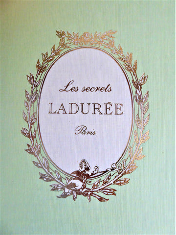 Laduree Paris Hardback Blank Journal 1990s Signature Green Gold Diary