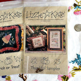 Holiday 2 Cross Stitch Charts Halloween Thanksgiving LizzieKate Thankful Sampler