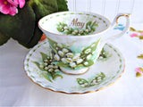 May Lily Of The Valley Cup And Saucer Royal Albert Flower Of The Month 1970s