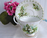 May Lily Of The Valley Cup And Saucer Royal Albert Flower Of The Month 1970s