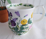 Mug The Garden RHS Queens Purple Yellow Lavender Flowers English Bone China 1990s