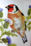English Goldfinch Mug Birds English Bone China Purple Thistles 1990s