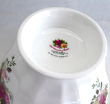 Footed Bowl Royal Albert Old Country Roses Round 1990s Pedestal 6.75 Inches