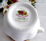 Tea Cup Trio Royal Albert Old Country Roses 1990s Brush Gold Teacup 8 Inch Plate