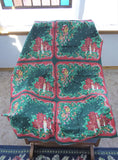 Fabric Panel Cut And Sew Christmas Placemats Xmas Candles Ribbons Holly Flowers