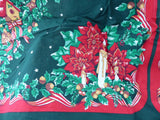 Fabric Panel Cut And Sew Christmas Placemats Xmas Candles Ribbons Holly Flowers