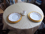 Fancy Gold Damask Tablecloth 70 By 84 Dinner Party Holiday Wedding Tea Party