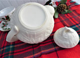 Vintage MMA Mistletoe and Acorn Bisque Porcelain Teapot by Met Museum of Art