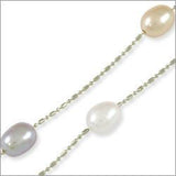 Illusion Multi Color Fresh Water Pearl Necklace Boxed New 18 Inches Long