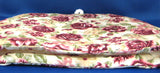 Tea Cozy Burgundy Roses Padded US Hand Made New With Trivet